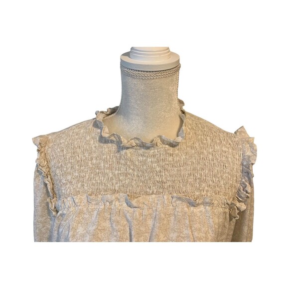 Alice Blue Cream Floral Lace High Neck Blouse Womens Size S - Picture 2 of 14